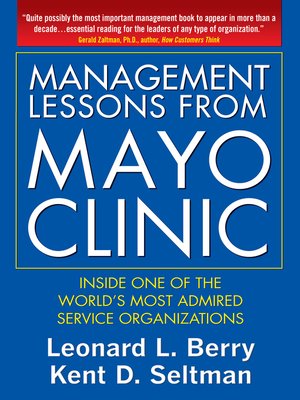 cover image of Management Lessons from Mayo Clinic